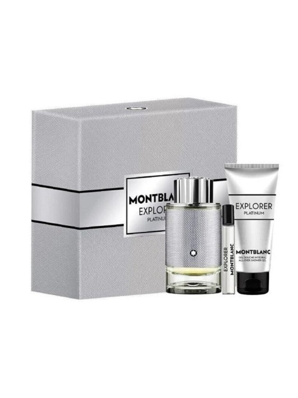 MontBlanc Explorer Platinum 3 Piece Gift Set for Men New